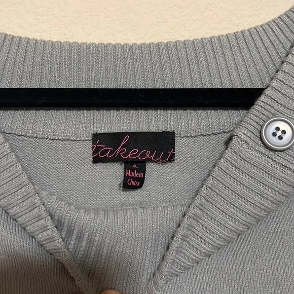 Takeout Grey Long Sleeve Top - Picture 3 of 7
